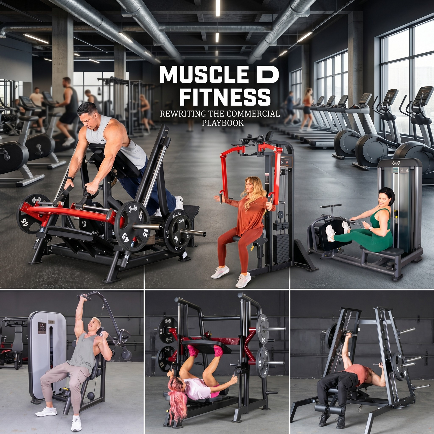 Muscle D Fitness commercial gym equipment showroom floor
