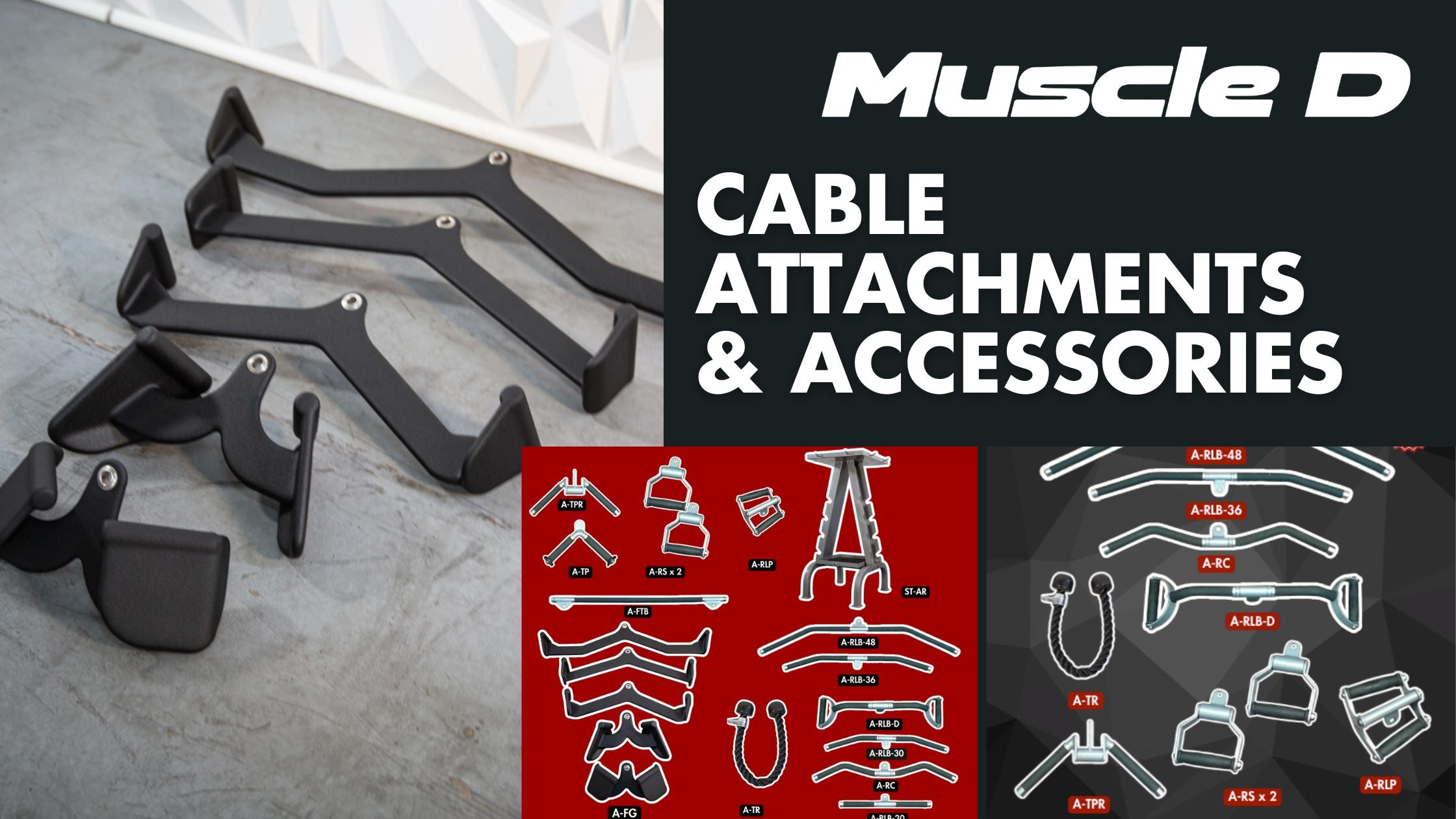 Muscle D Cable Attachments & Accessories | Premium Steel