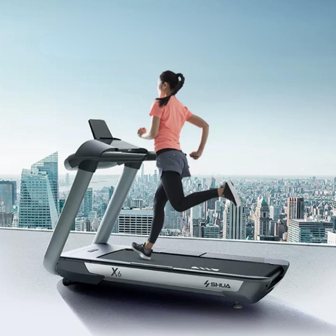 X6 Light Commercial Treadmill - Muscle D Fitness - LED Console - Cup H