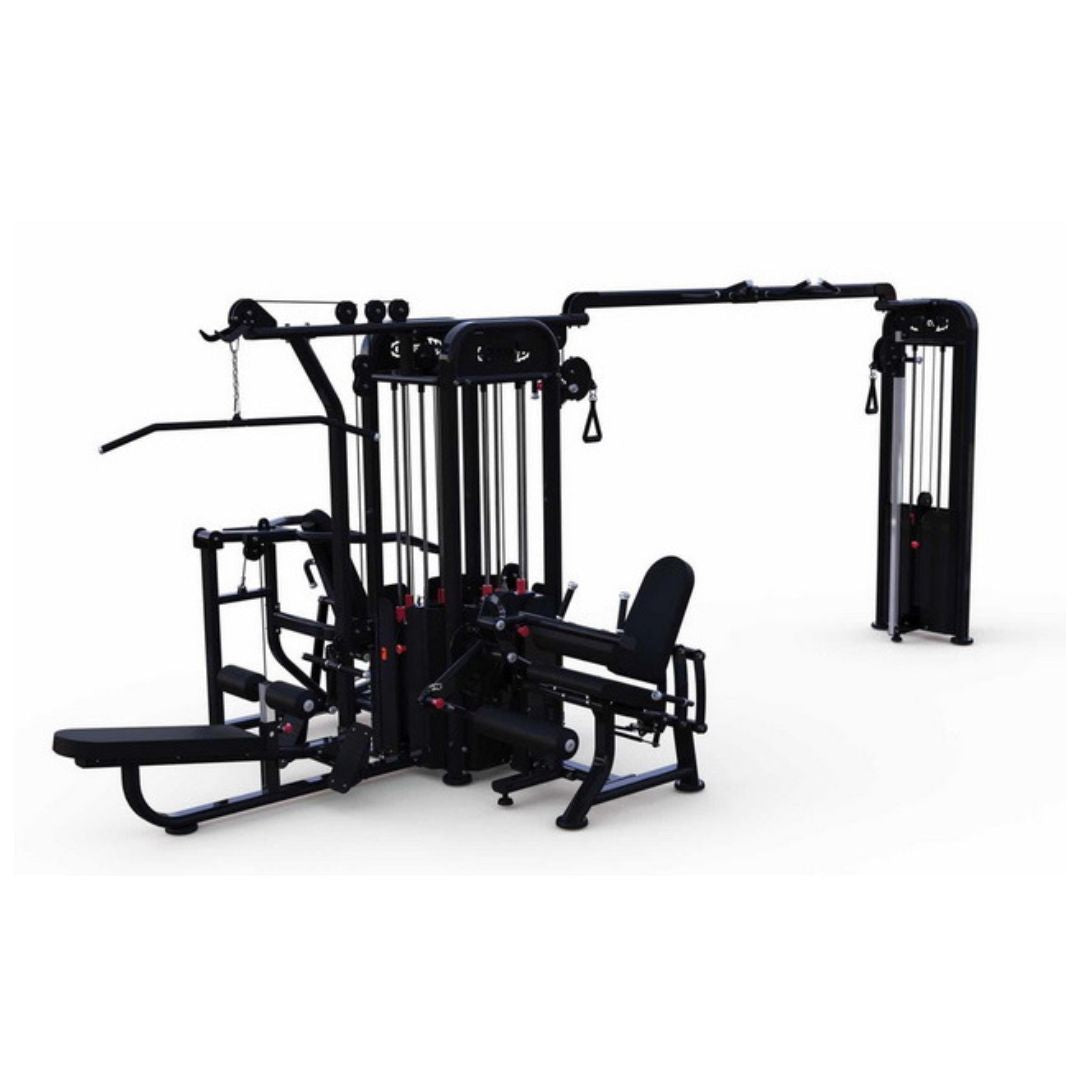muscle d fitness black 5 stack compact multi gym with crossover
