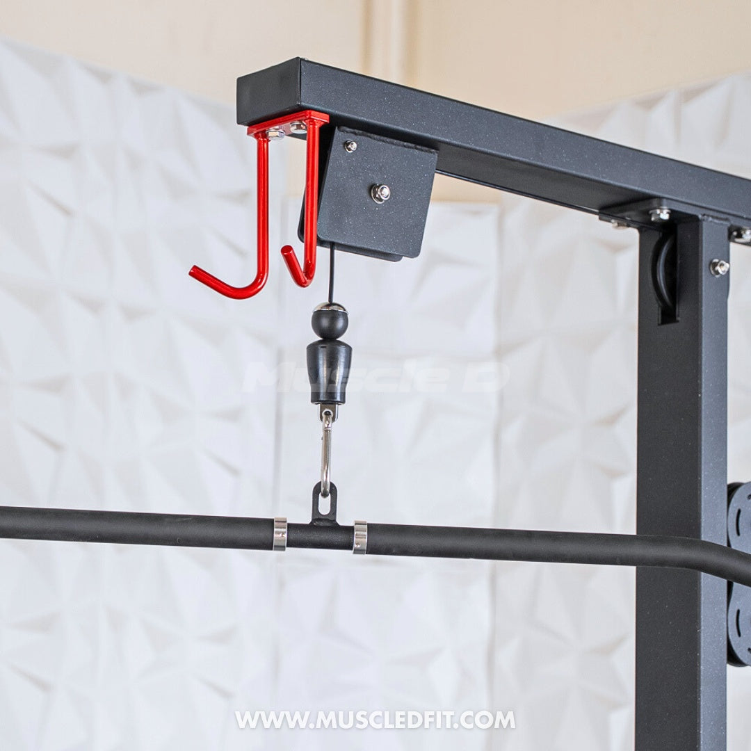 Close-up of the Lat pull down bar of the Classic V2 Lat Pulldown Low Row Combo