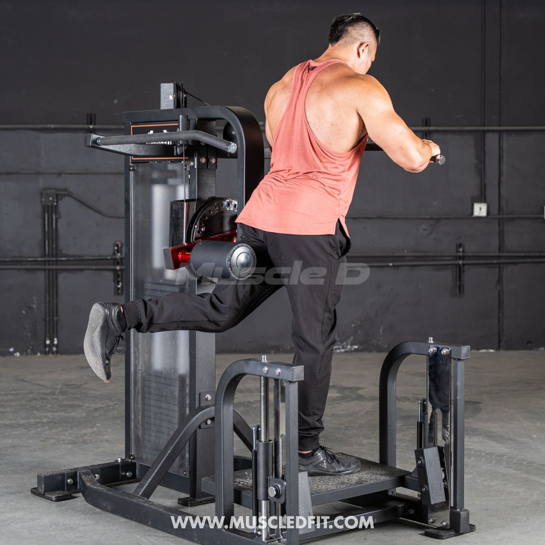 Man exercising on a Classic V2 Multi Hip machine in a gym setting