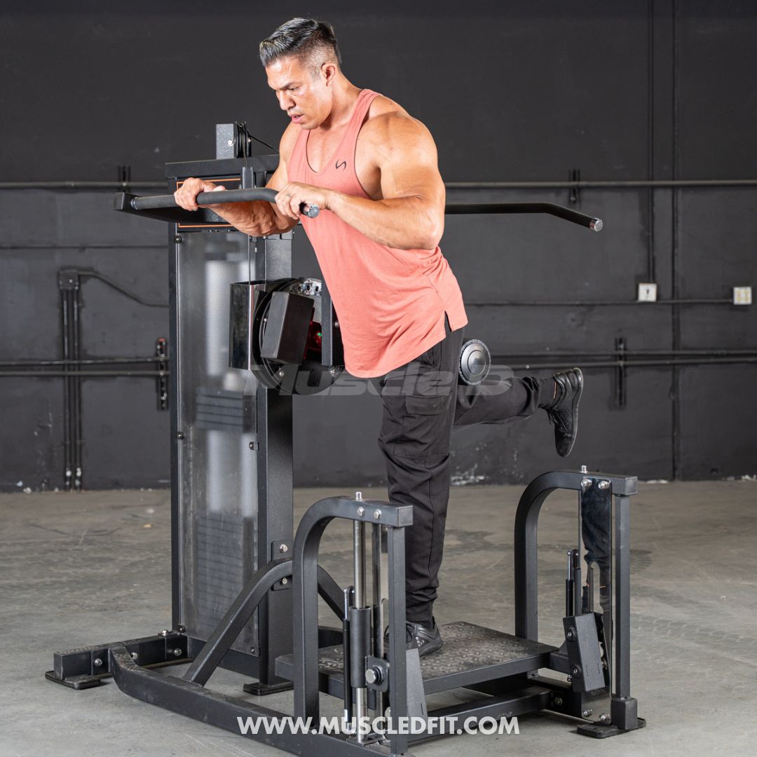 Man exercising on a Classic V2 Multi Hip machine in a gym setting