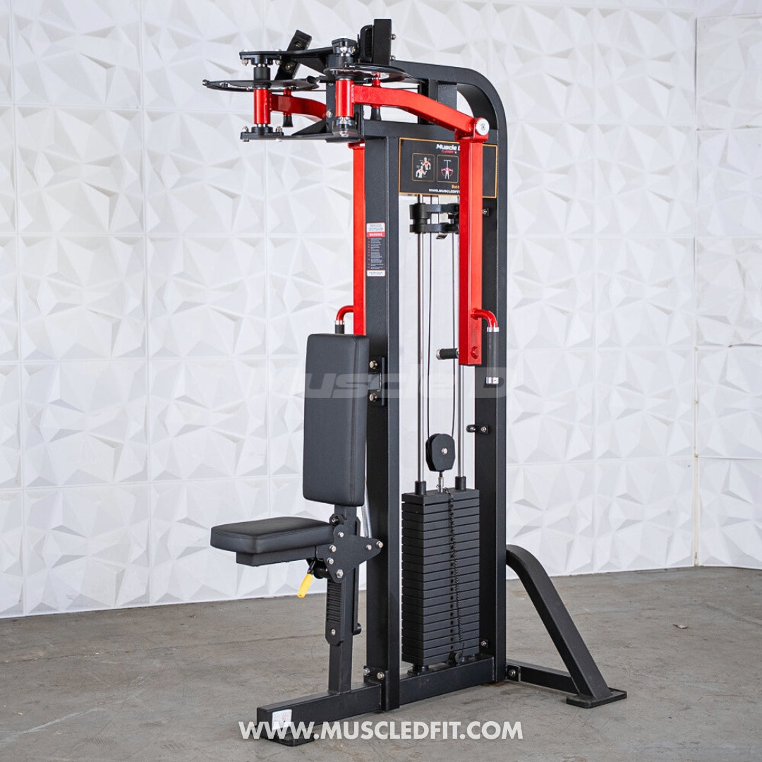 Classic V2 Pec/Rear Delt Combo machine with red accents against a white textured wall