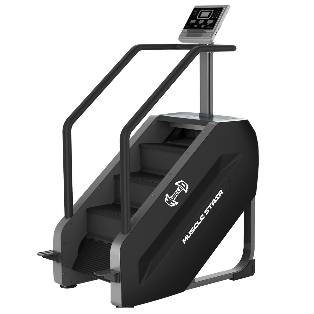 Commercial Stair Climber - Stepmill - LED Screen - Muscle D Fitness - Durable - Black - Heart Rate Monitor