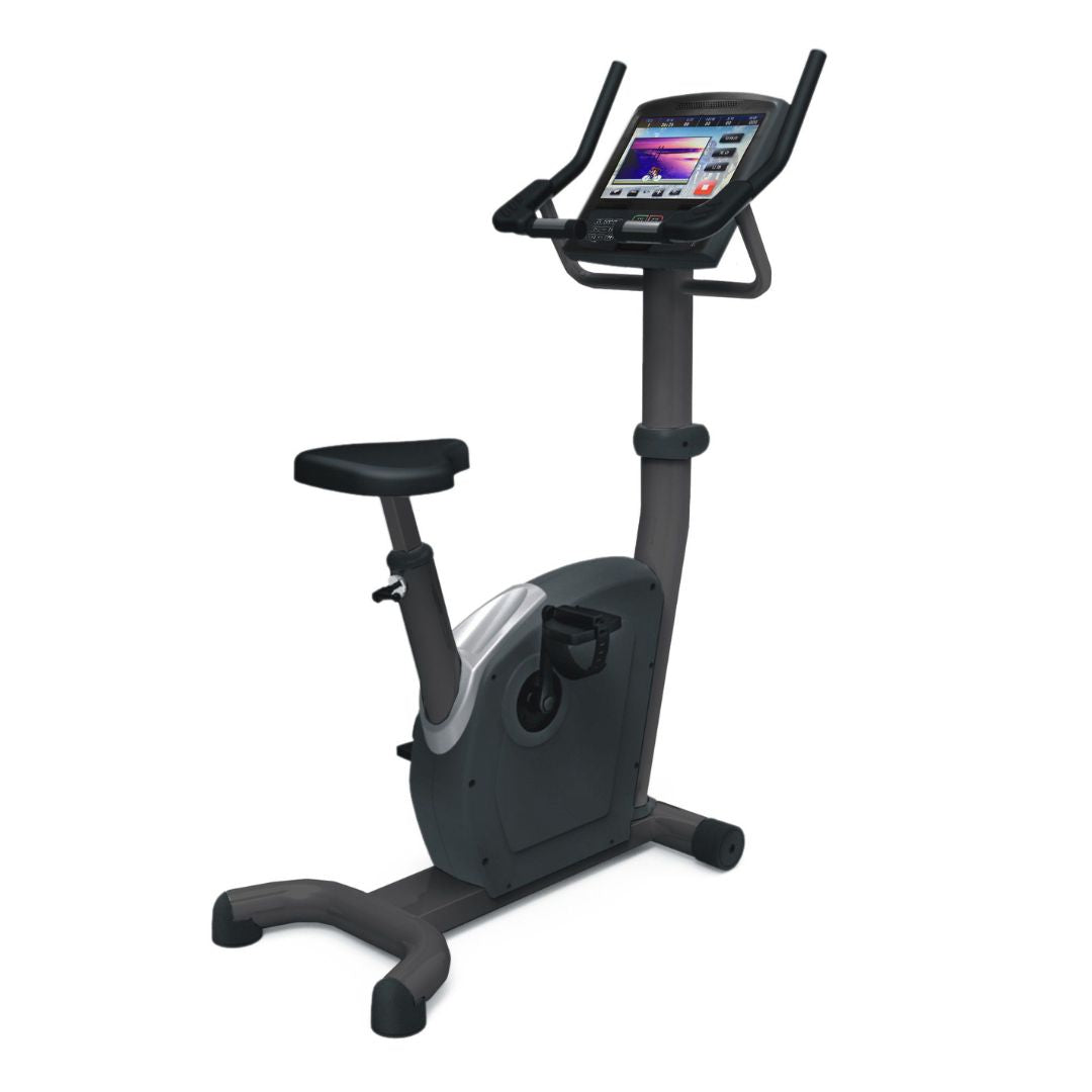 Commercial Upright Bike - Touch Screen - Muscle D Fitness - Adjustable Seat - Contact Heart Rate