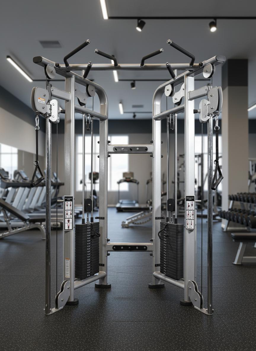 Muscle D Fitness 95" Dual Adjustable Pulley – Commercial Cable Machine