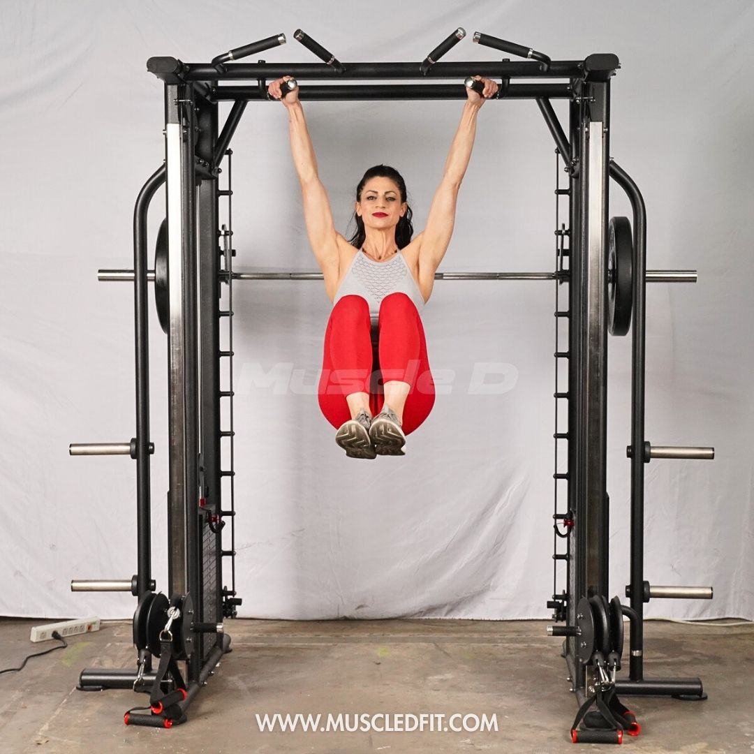 Muscle D Fitness Dual Adjustable Pulley Smith Combo – Full Body Trainer