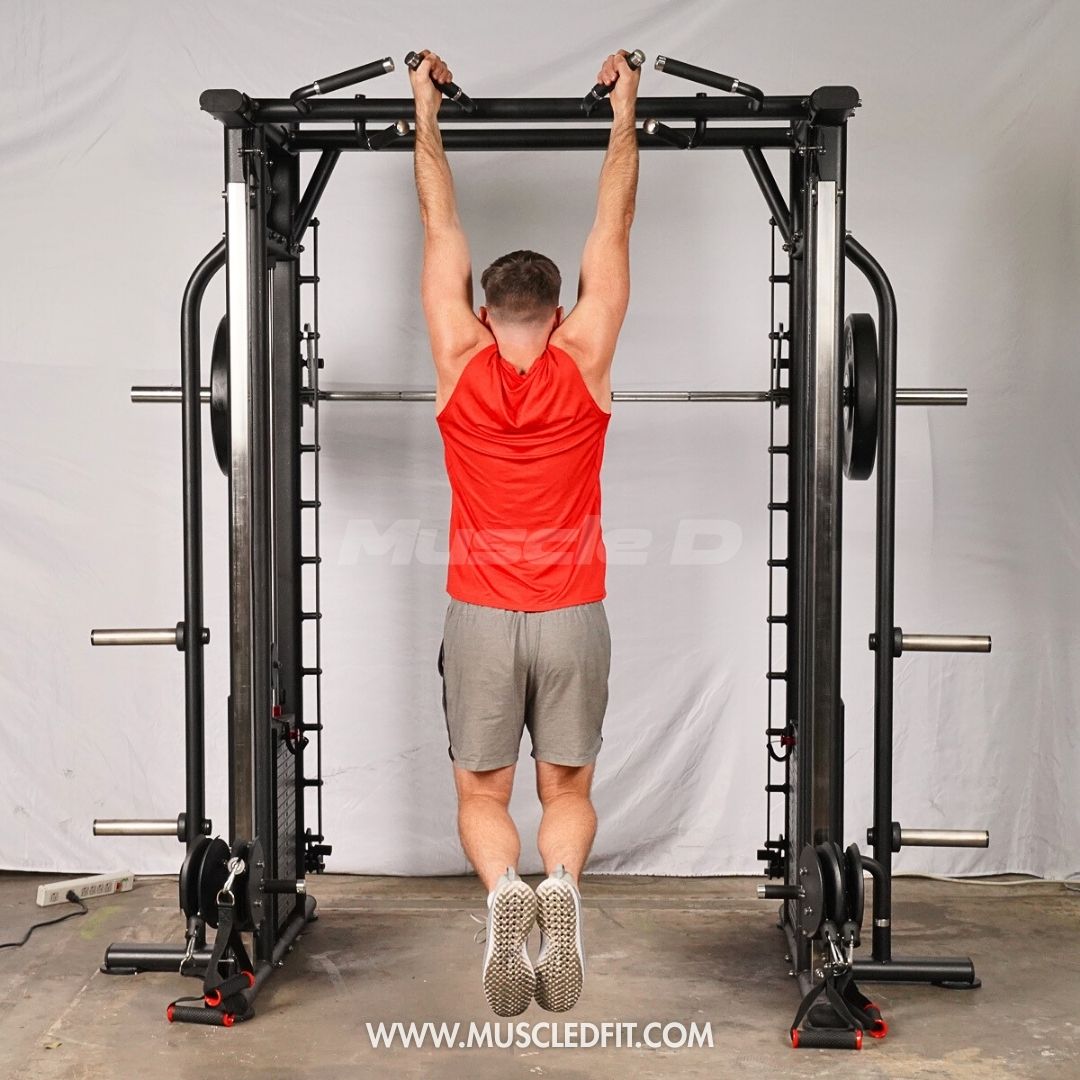 Muscle D Fitness Dual Adjustable Pulley Smith Combo – Full Body Trainer