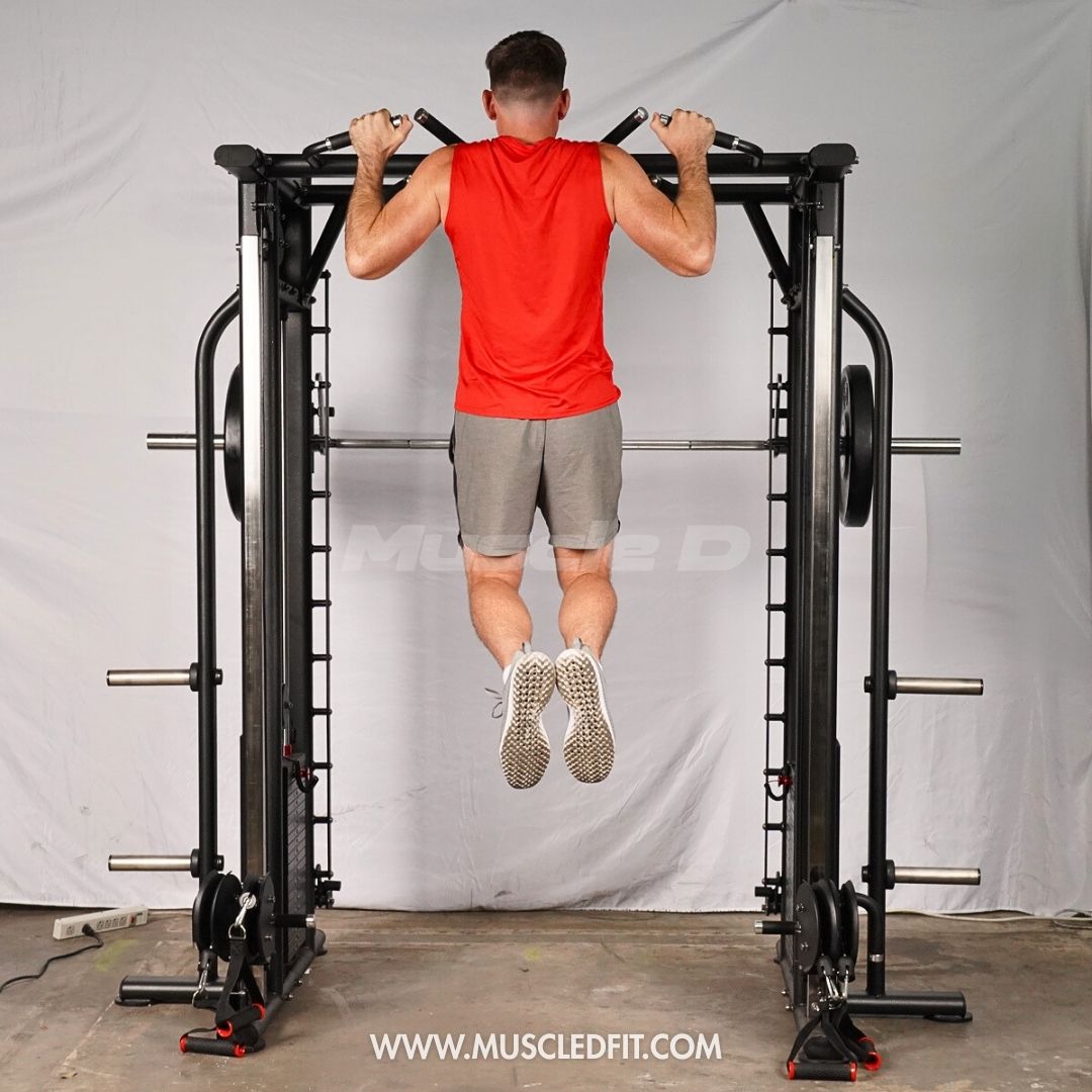 Muscle D Fitness Dual Adjustable Pulley Smith Combo – Full Body Trainer