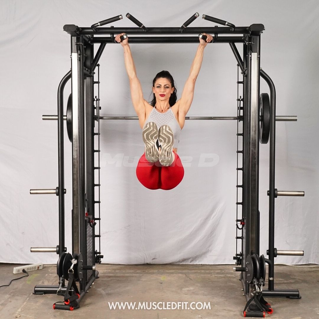Muscle D Fitness Dual Adjustable Pulley Smith Combo – Full Body Trainer