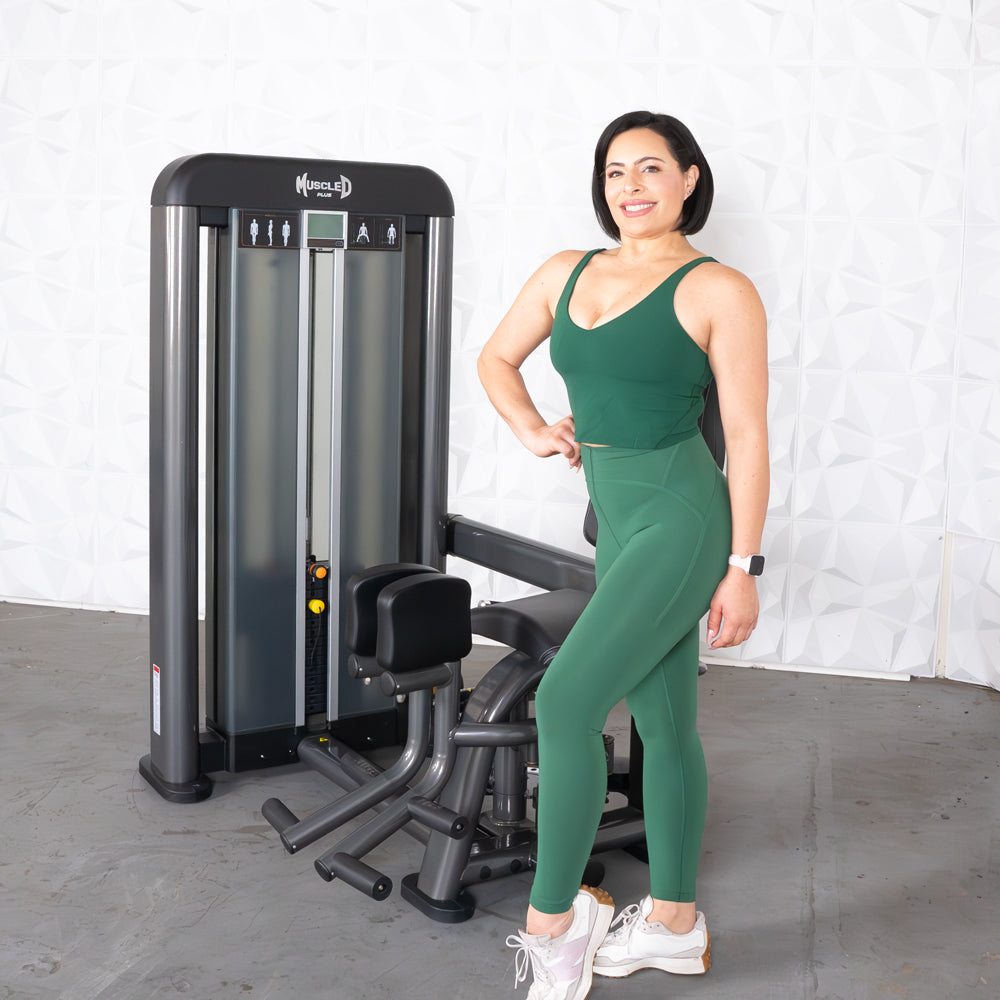 commercial selectorized black and dark grey inner thigh machine