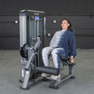 muscle d fitness commercial selectorized black and dark grey elite plus leg extension leg machine