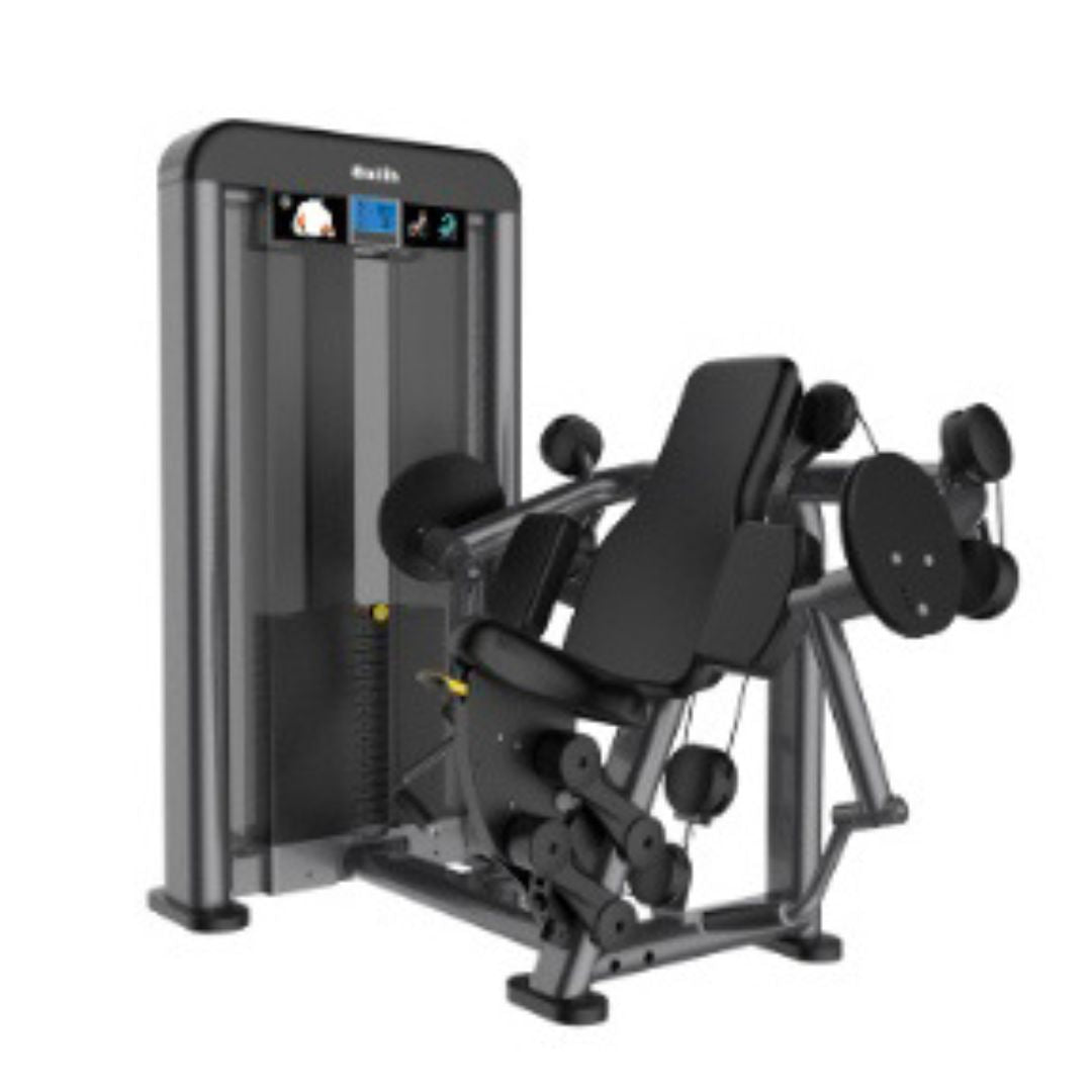 muscle d fitness commercial selectorized black and dark grey elite plus biceps curl machine