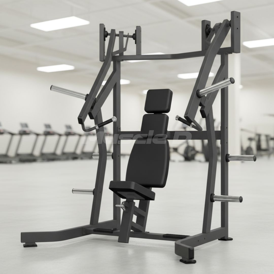 Excel Leverage Iso Lateral Incline Press in a fitness center setting