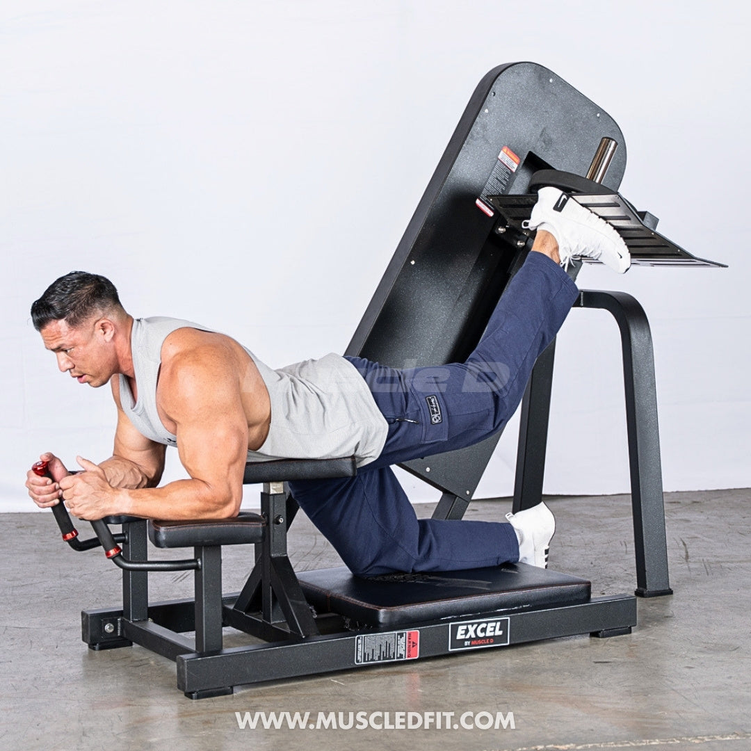 Excel Linear Bearing Glute Kick – Commercial Plate Loaded Glute Machine