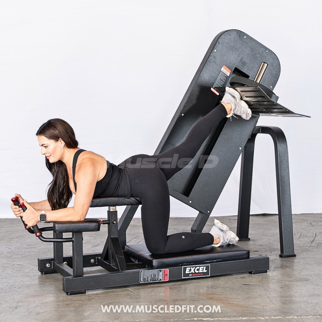Excel Linear Bearing Glute Kick – Commercial Plate Loaded Glute Machine
