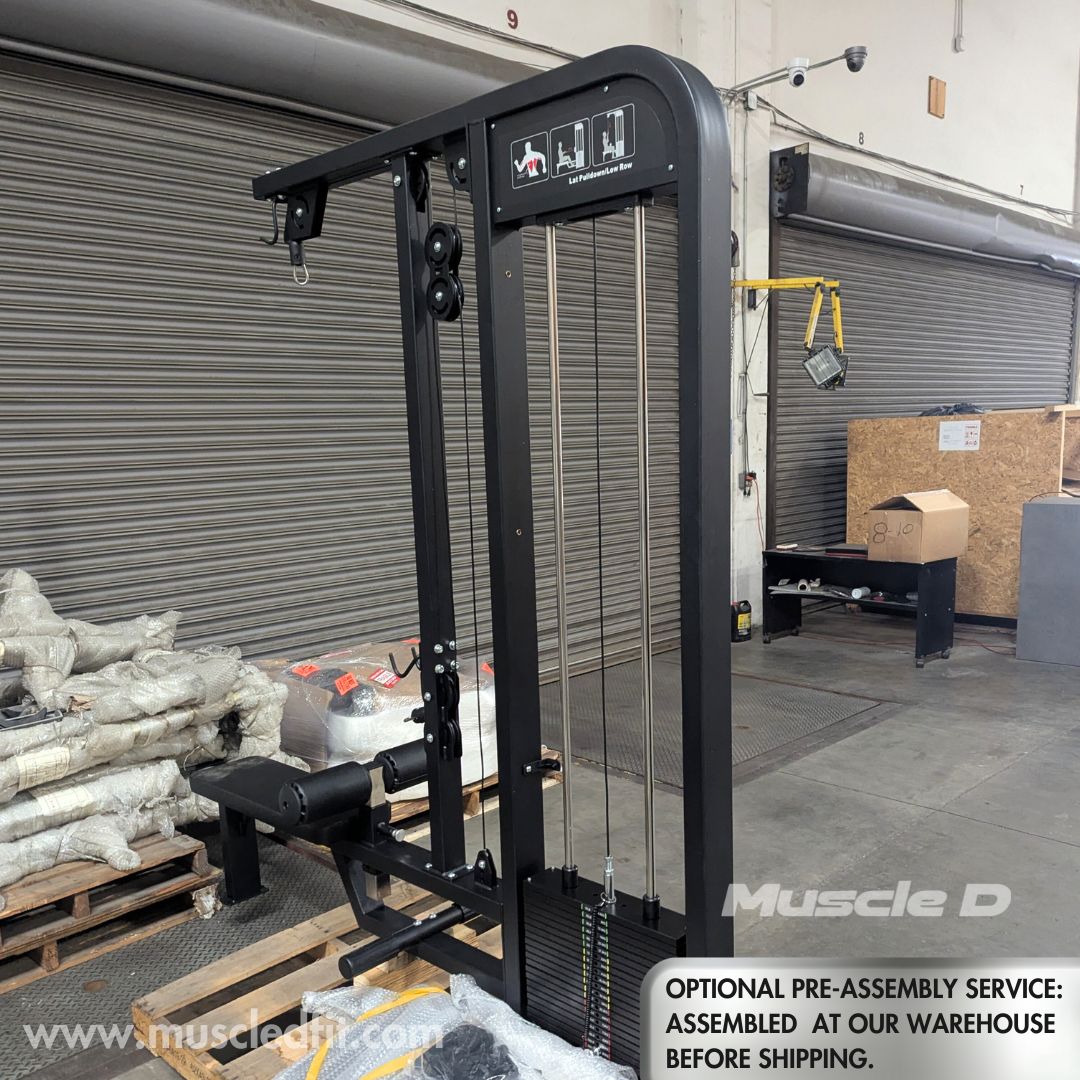 Excel Lat Pulldown/Low Row Combo - - Muscle D Fitness - Selectorized Multi Function Machine