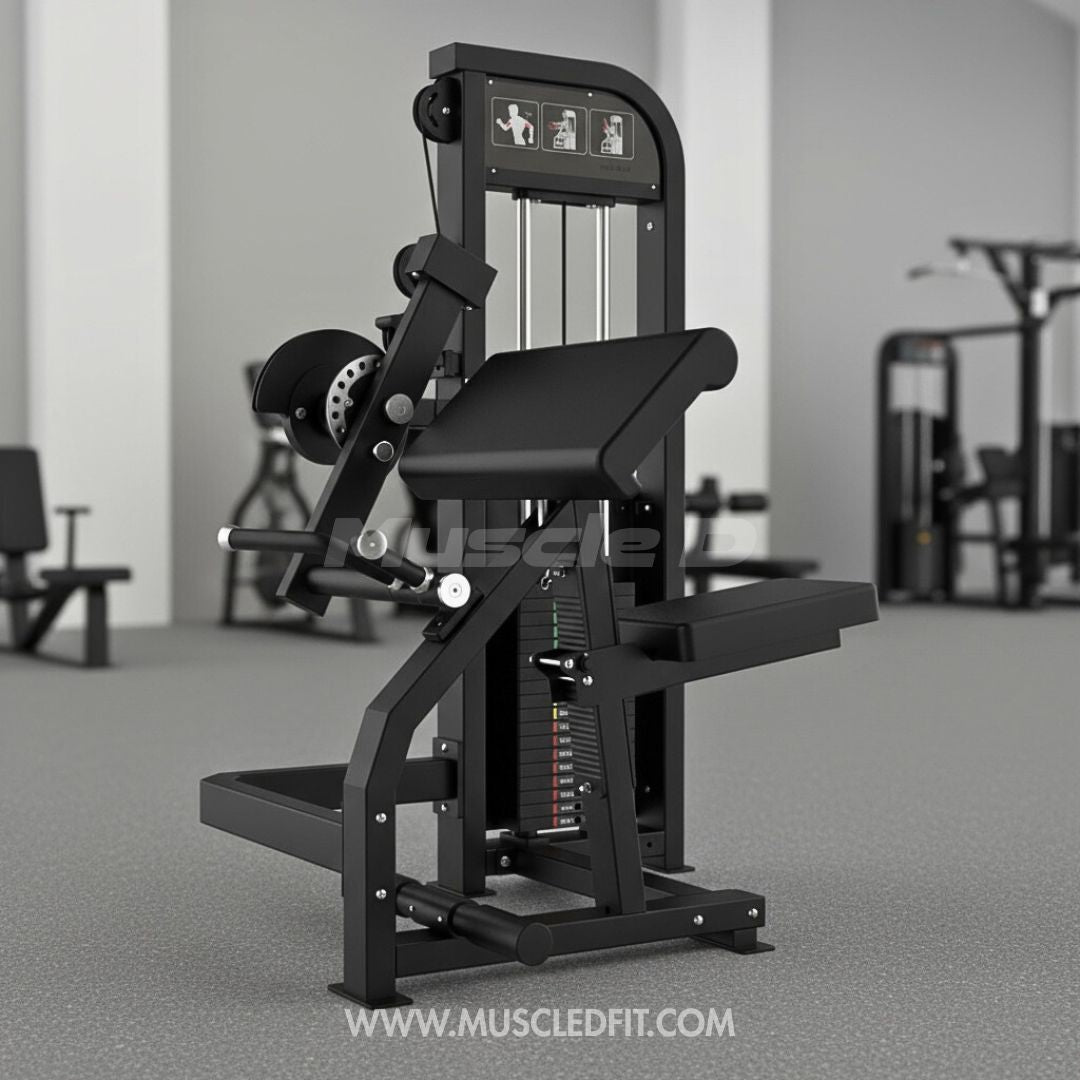 Excel Biceps/Triceps Combo - Muscle D Fitness - Selectorized Arm Machine - Adjustable Seat