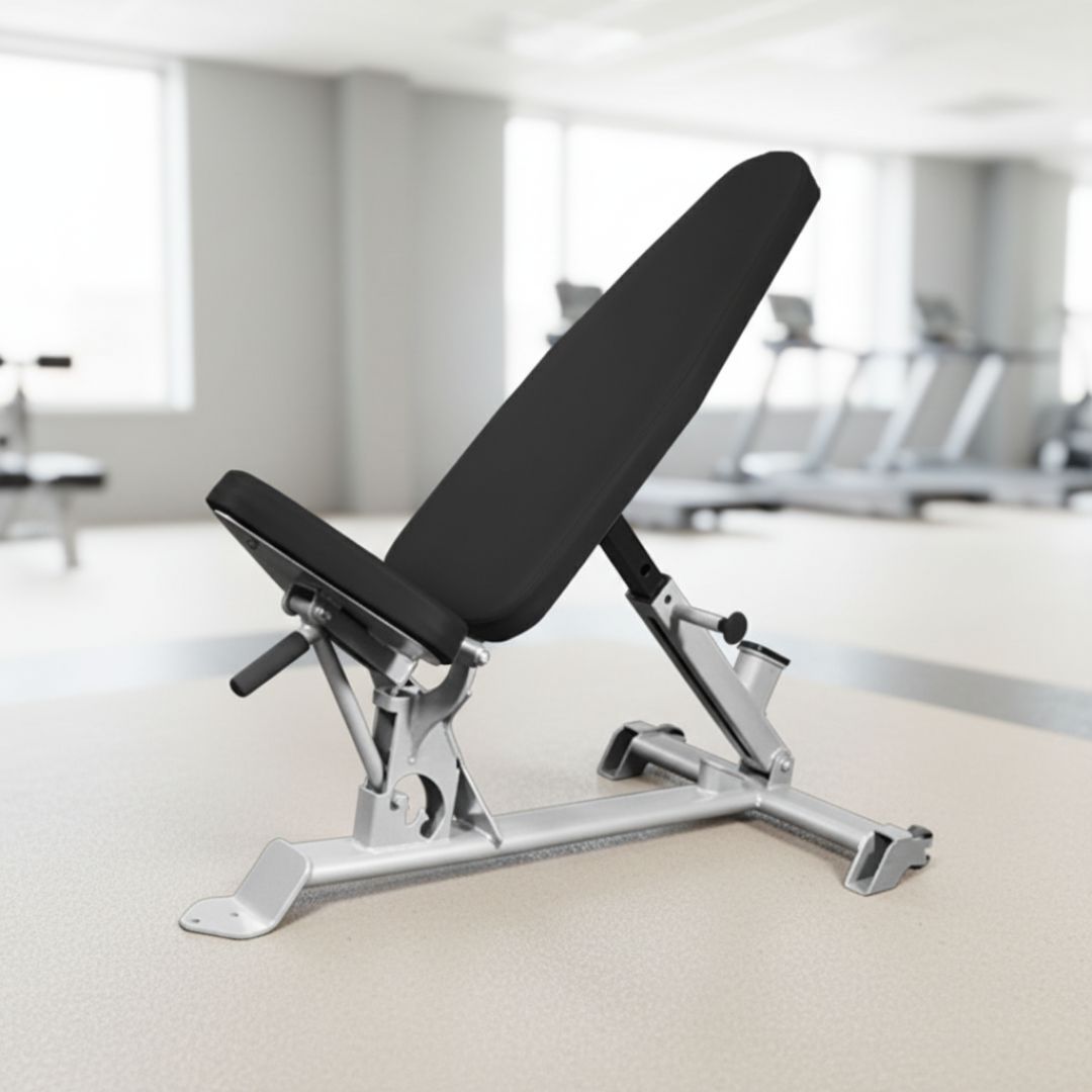 Flat to Incline Bench - Elite Series - Muscle D Fitness - 11 Gauge Steel - Commercial Upholstery - Seat and Back Adjustable