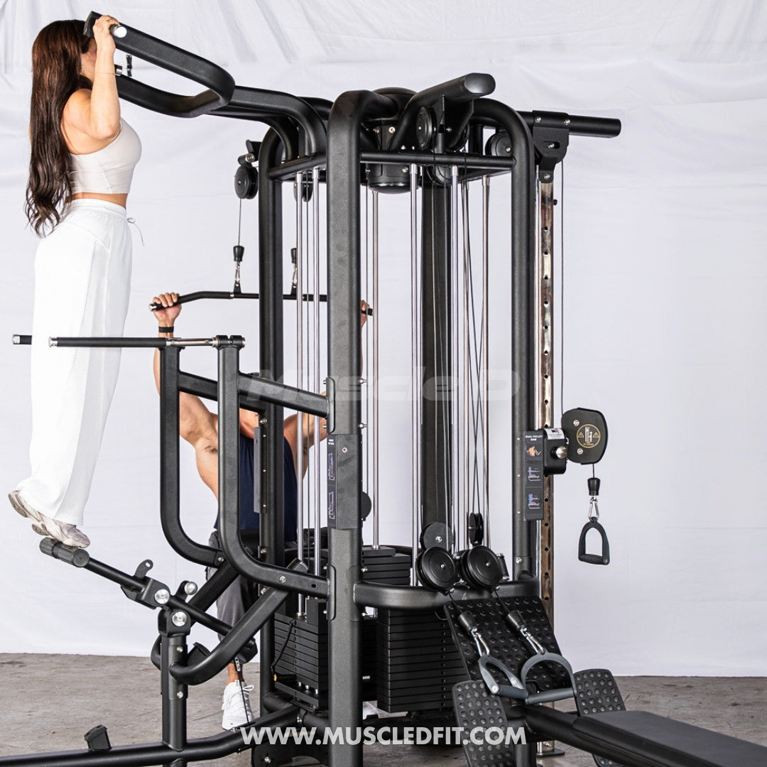 Megatron 4-Stack Jungle Gym w/ Assisted Chin Dip & Functional Column