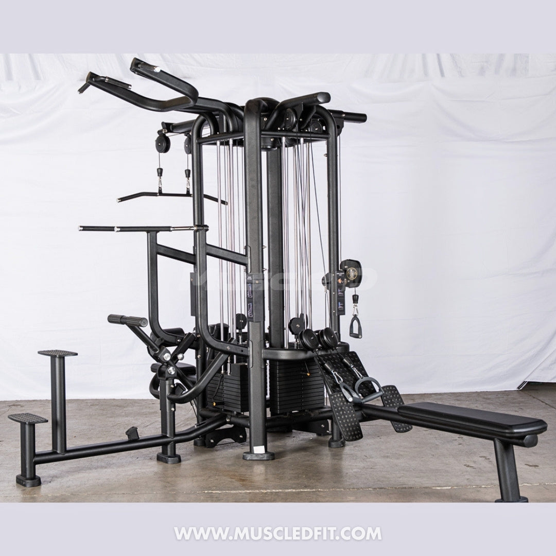 Megatron 4-Stack Jungle Gym w/ Assisted Chin Dip & Functional Column