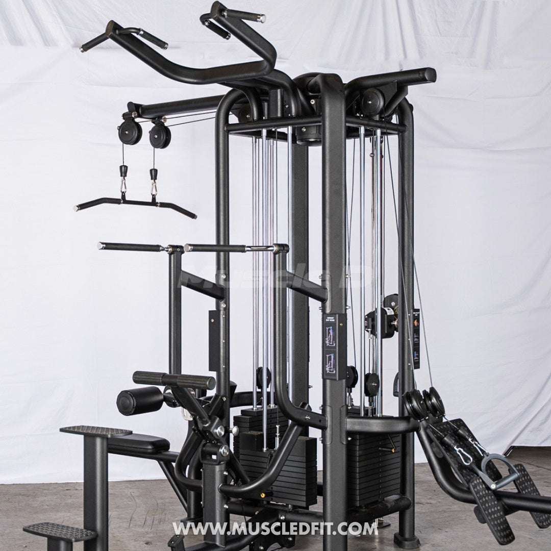 Megatron 4-Stack Jungle Gym w/ Assisted Chin Dip & Functional Column