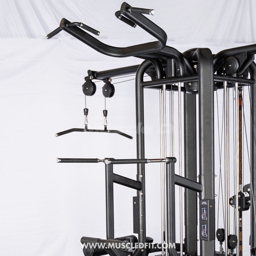 Megatron 4-Stack Jungle Gym w/ Assisted Chin Dip & Functional Column