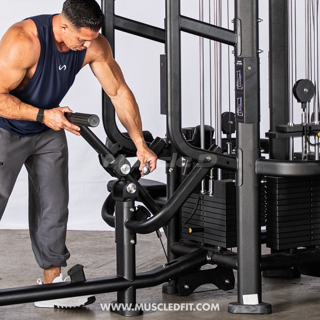 Megatron 4-Stack Jungle Gym w/ Assisted Chin Dip & Functional Column