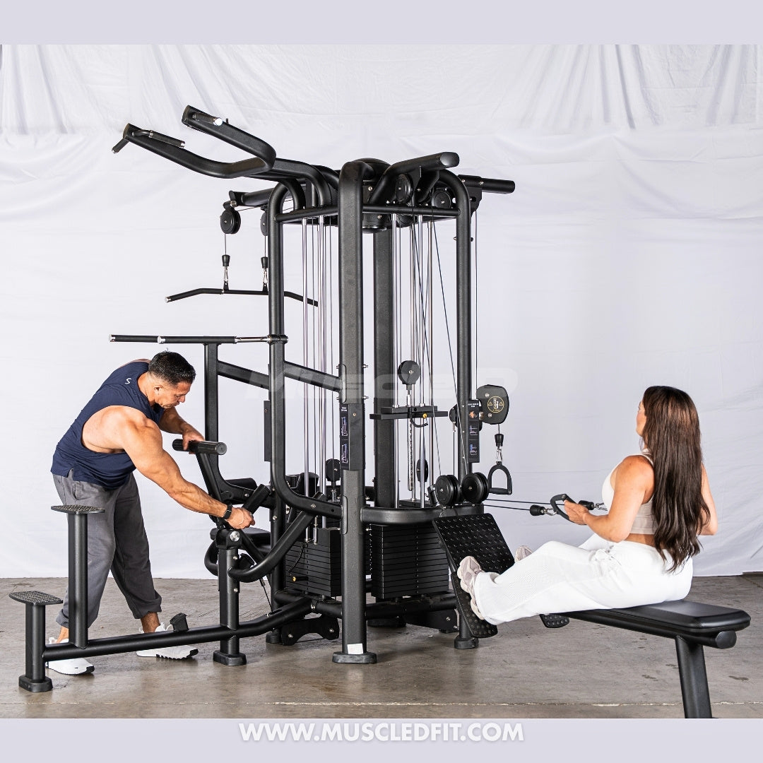 Megatron 4-Stack Jungle Gym w/ Assisted Chin Dip & Functional Column