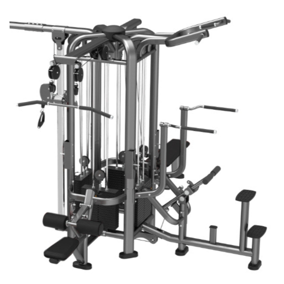 Megatron 4-Stack Jungle Gym w/ Assisted Chin Dip & Functional Column