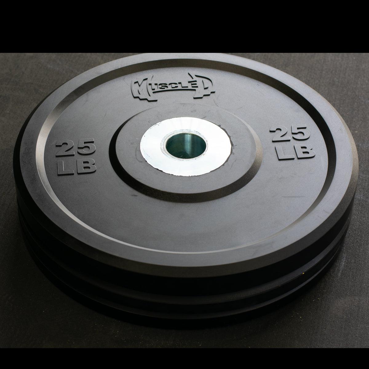 Pro Bumper Training Plates with Center Steel Hub 25 lb plate