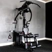 Single Stack Multi-Gym machine in a room with gray walls and black floor.