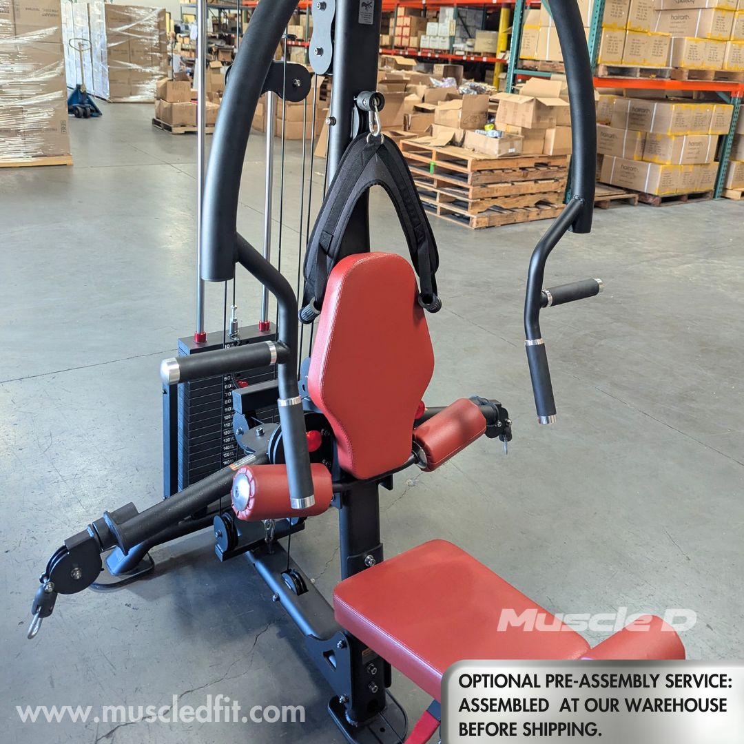 Muscle D Fitness Compact Single-Stack Multi-Gym | Full Body, Space-Saving