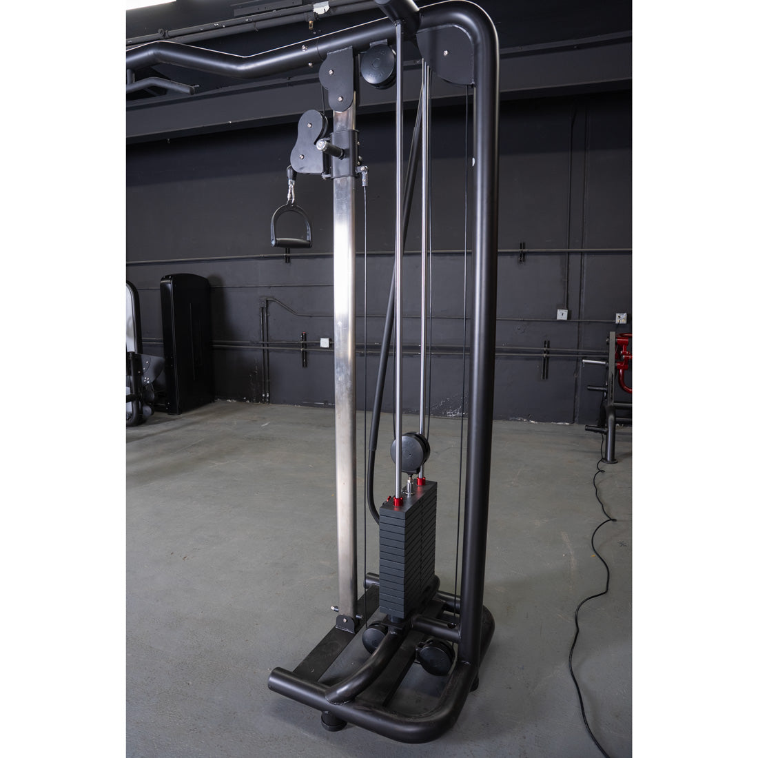 muscle d fitness commercial selectorized vogue black cable crossover machine detail