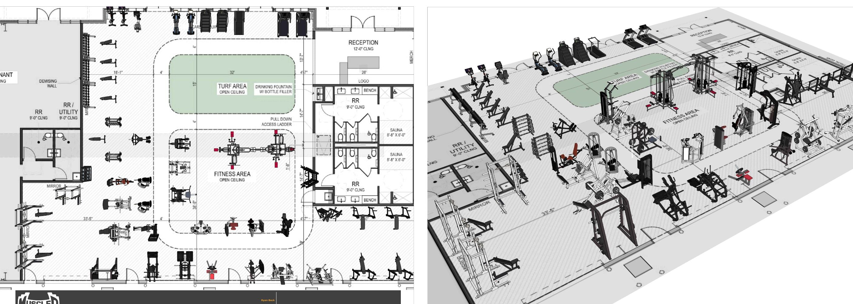 muscle d fitness gym project layout