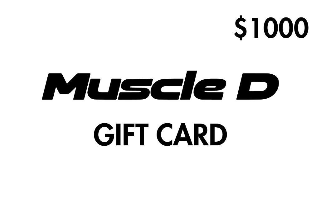 muscle d gift card $1000