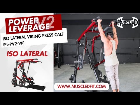 muscle d fitness Iso Laterlal Viking Press calf raise combo model demonstration video