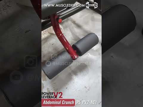 black and maroon commercial plate loaded abdominal crunch machine product video