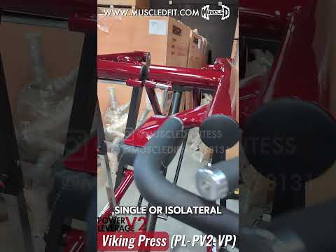 muscle d fitness black and maroon plate loaded viking press machine video