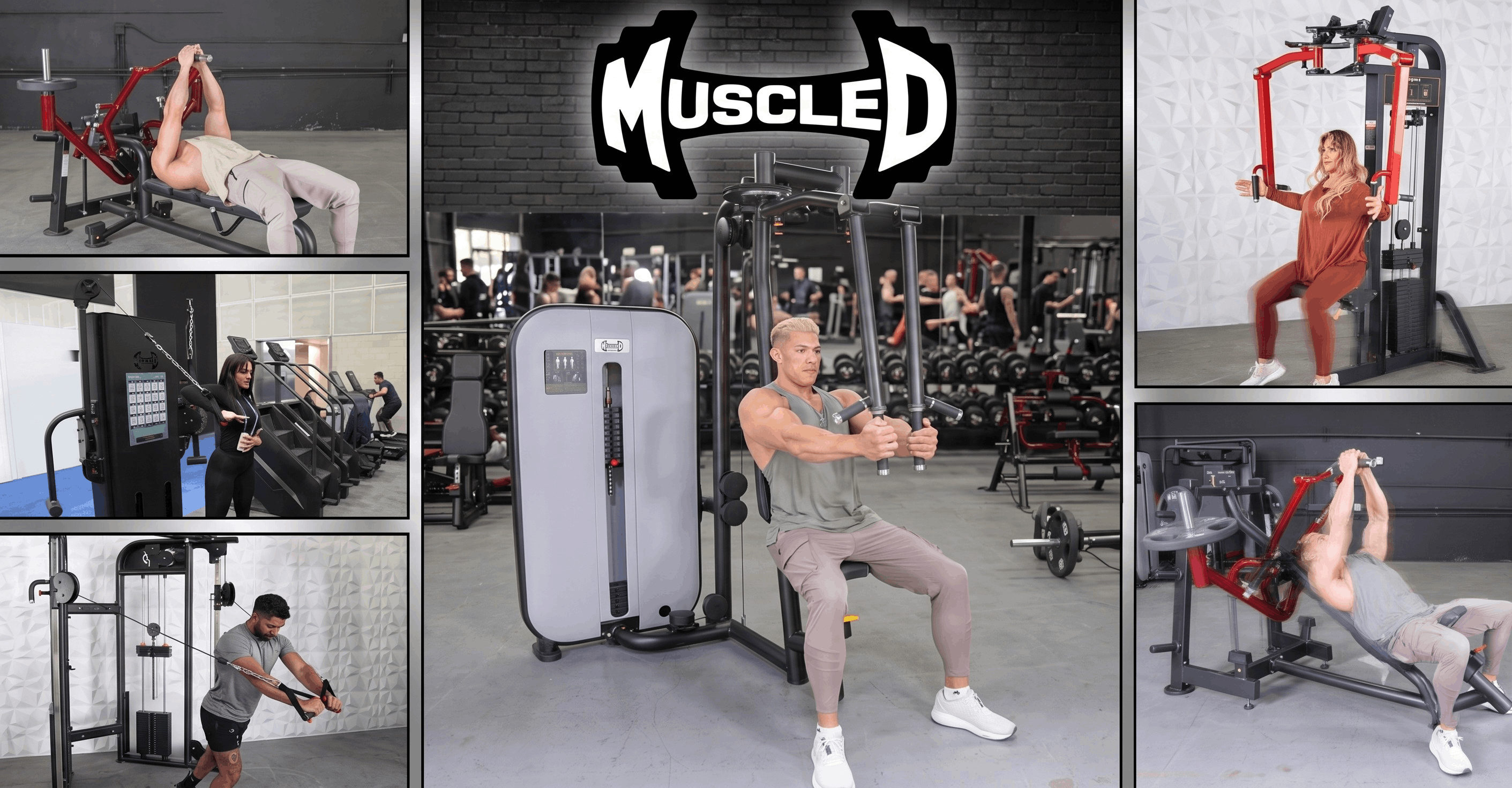 Various Pec Fly Machines in a gym setting.