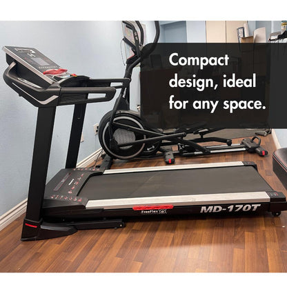 Light Commercial Treadmill - Muscle D Fitness - LED Display - Heart Rate Monitor - Cup Holder - Adjustable Speed and Incline