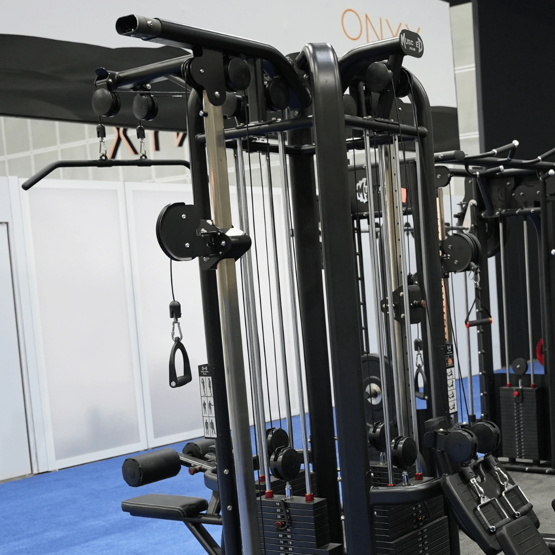 4 Stack Megatron Deluxe Jungle Gym 3 Colors - Muscle D Fitness - Commercial-Grade Lat Pull-down, Low Row, Chin-Up, Adjustable Hi/Low Pulleys