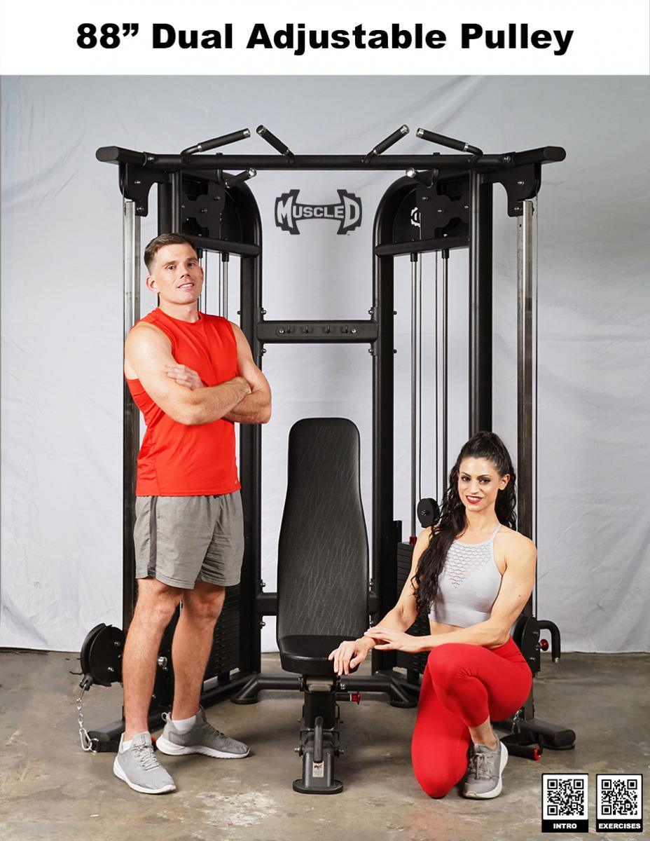 Megatron Dual Adjustable Pulley machine (88" & 95" height)