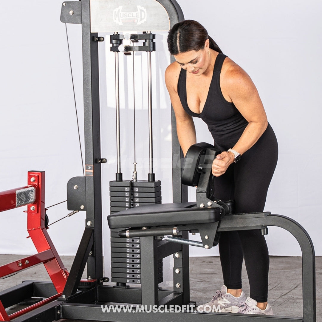 Muscle D Fitness Classic V2 Selectorized Seated Calf Machine