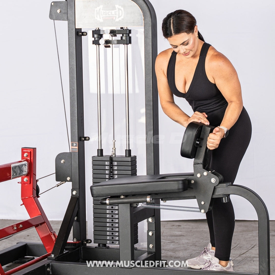 Muscle D Fitness Classic V2 Selectorized Seated Calf Machine