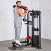 Man using a Classic V2 Selectorized Standing Calf Raise Machine in a gym setting with a textured white wall background.