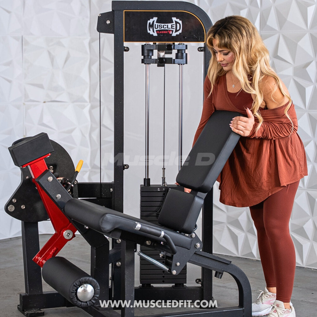 Classic V2 Selectorized Leg Extension Machine – Muscle D Fitness