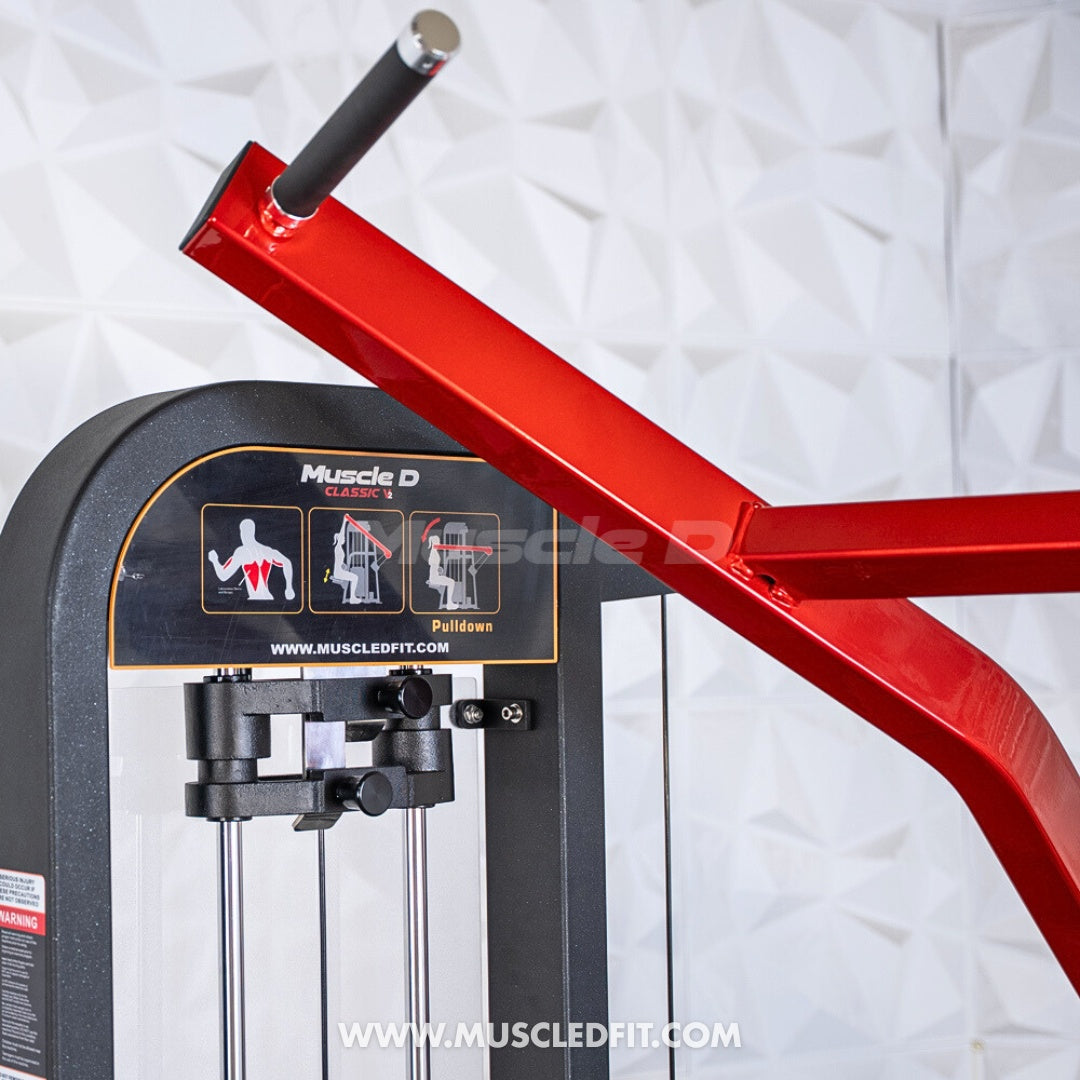 Classic V2 Selectorized Seated Lat Pull Machine – Muscle D Fitness
