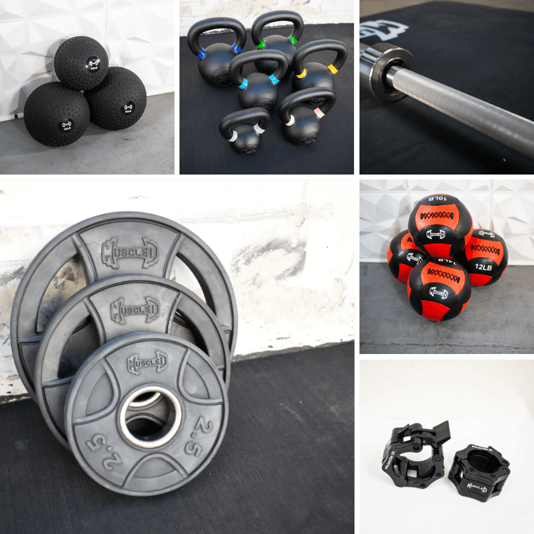 Complete Strength Training Kit - Hard Chrome Bar - Weight Plates - Home Gym